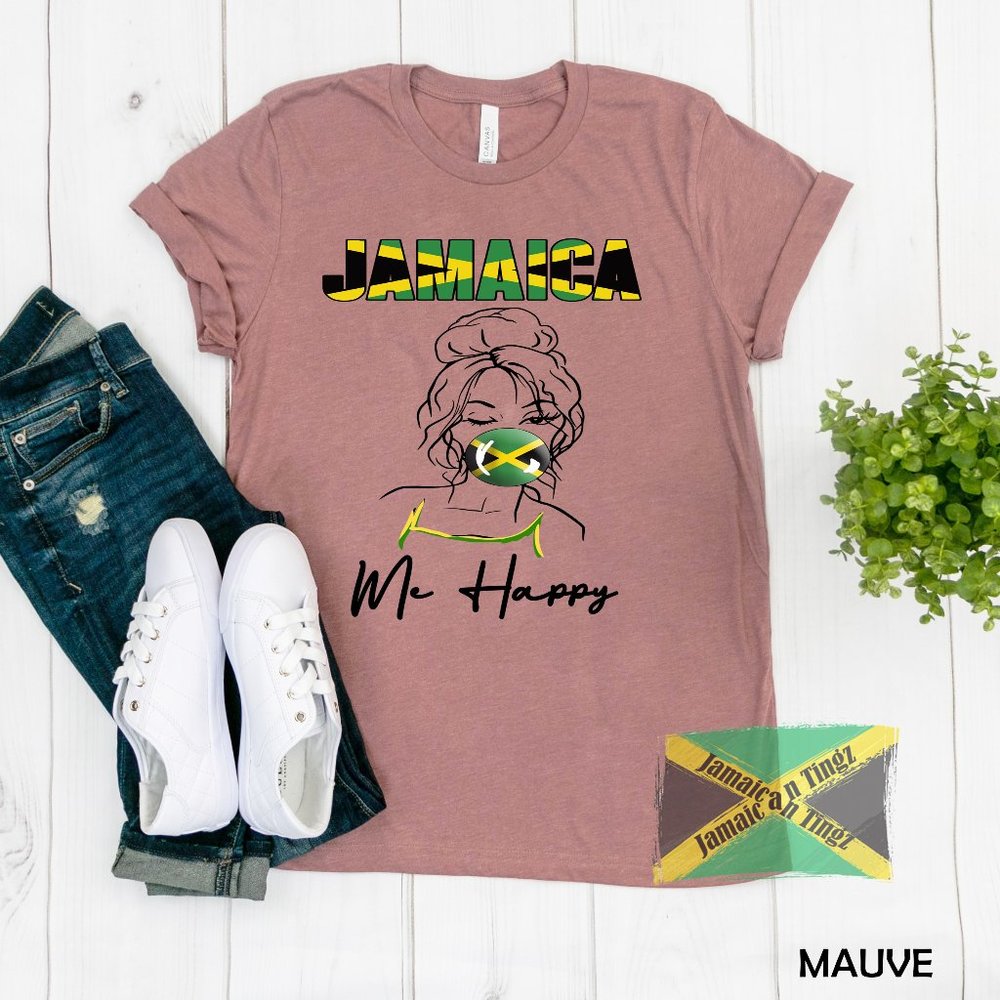 Jamaica Flag Bubble Gum Shirt,Jamaica Me Happy Tee